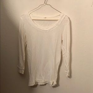 J-Crew Cream long sleeve tee